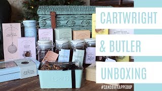 Cartwright amp Butler Christmas Hamper Unboxing CandBWrappedUp [upl. by Enenaj699]