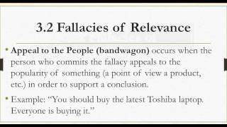 32 Fallacies of Relevance Part 1 [upl. by Liuqa927]