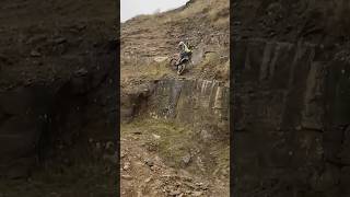 Jason Balmer taking on the cliff face at cowm quarry enduro [upl. by Eilema]