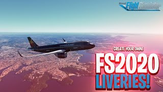 How To Create Your Own SKINS  Liveries Microsoft Flight Simulator 2020 FREE [upl. by Leumhs]