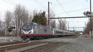 20160305 March 5 2016 SEPTA Test train Amtrak ACS64 West Trenton Line Silverliner IV and V trains [upl. by Zahc734]