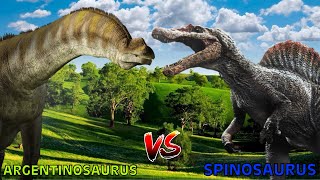 Argentinosaurus vs Spinosaurus  Dinosaur Deathmatch Fight S2E15 [upl. by Glendon405]