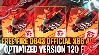 HOW TO DOWNLOAD FREE FIRE OB43 OFFICIAL X86 APK 🔥No lag⚡200 Fps [upl. by Nive]