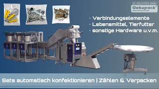 Zähl und Verpackungsanlage für Kleinteile amp Konfektionierung von Sets  Zählmaschine von Gekupack® [upl. by Tomkiel]