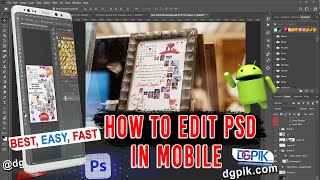 How to Edit Psd in Mobile  Photoshop in Android Mobile Free [upl. by Anahsak349]