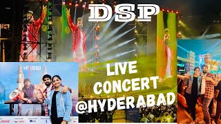 DSP first live concert in Hyderabad🎶🎵🎸gachibowli stadium music dsp live viralvideo musiclover [upl. by Neelia445]