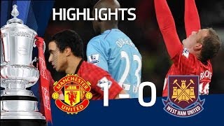 Manchester United 10 West Ham  Rooney goal and full highlights  The FA Cup 3rd Round Replay 2013 [upl. by Airrat]