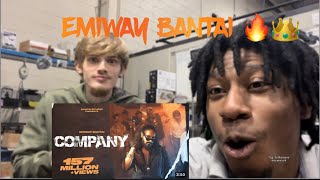 Emiway Bantai  Company  MV REACTION [upl. by Nenerb]