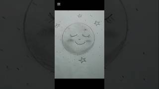 How to make Very easy Moon drawing moon drawing viralvideo art trendingshorts foryou [upl. by Sigvard503]