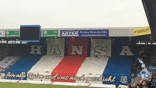 Choreo Pyro amp Support im Spiel FC Hansa Rostock – FC Energie Cottbus 22122018 [upl. by Anayra]