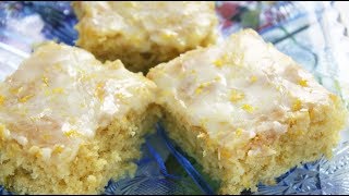 One Bowl Lemon Brownies  Super Easy Recipe [upl. by Kirk628]