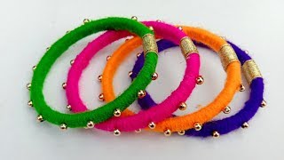 BANAGLES MAKING DESIGNER BANGLES STYLISH BANGLES At Home Useful amp Easy [upl. by Evante208]