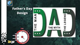 Fathers Day Design Speed Art Scribus [upl. by Atnima]