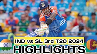 India Vs Srilanka 3rd T20 Match Highlights 2024 ll Ind vs Sl Highlights 2024 ll Ind vs sl 2024 [upl. by Jacqueline22]