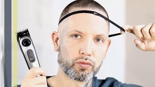 Haare selber rasieren  buzzcut  Fade mit Gummiband amp Barttrimmer halb verkac – GREY YOUNG [upl. by Verneuil]