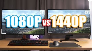 Is Full HD enough at 27inch 1080P vs 1440P 27inch gaming monitors [upl. by Klimesh]