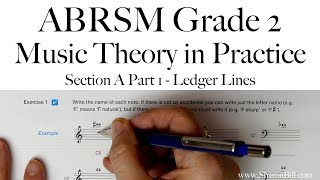 ABRSM Grade 2 Music Theory Section A Part 1 Ledger Lines with Sharon Bill [upl. by Imerej]