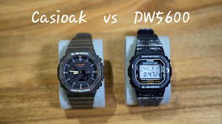 Is one better Casioak GA2100 vs OG DW5600 [upl. by Ynatil]