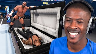 Playing a Casket Match in WWE 2K24 vs Smallafro [upl. by Moberg]