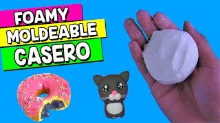 ▶️ Haz FOAMY MOLDEABLE CASERO con 2 INGREDIENTES ◀️ FOAMY PARA MOLDEAR  HaunterMake [upl. by Aiki445]