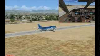 FSX Boeing 747400 Manual ILS Landing  LAX [upl. by Vashtee]