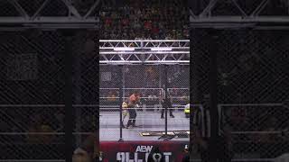 SwerveStrickland vs HangmanAdamPage in a Lights Out Steel Cage Match at AEWAllOut [upl. by Sikram]