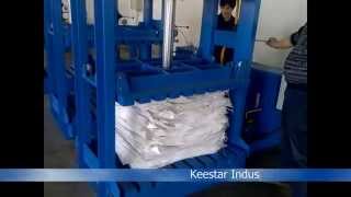 KEESTAR KS1200 Hydraulic Baling Press Machine PP Bag Packing Machine [upl. by Nikolai504]