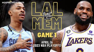 Los Angeles Lakers vs Memphis Grizzlies Full Game 1 Highlights  Apr 16  2023 NBA Playoffs [upl. by Birdt128]