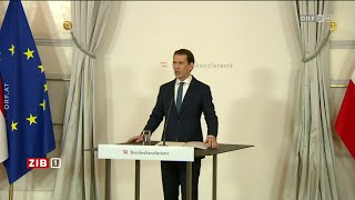 ZIB 1 Sebastian Kurz kündigt Rückzug aus Kanzleramt an Sa 9102021 [upl. by Anilesor817]