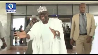 Gov AlMakura Welcomes Labaran Maku To The Gubernatorial Race With Shoki Dance [upl. by Bud844]