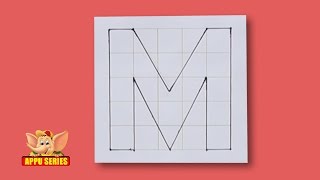 Write Block Style Alphabet M  Arts amp Crafts [upl. by Odab18]