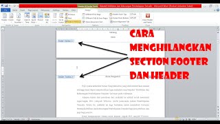 Cara Menghapus Section Footer dan Header di Microsoft Word  MicrosoftWord [upl. by Sancho253]