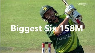 Top 5 Longest Sixes  158m  Cricket History [upl. by Nehr146]