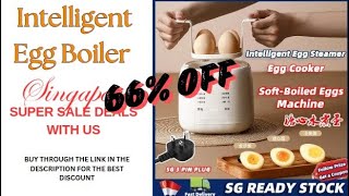 Intelligent egg boiler automatic power off household hard boiled egg maker Modes Breakfast Cooker [upl. by Innoc]