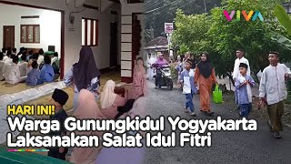 Jemaah di Gunungkidul Gelar Salat Idul Fitri Lebih Dulu Hari Ini [upl. by Elva]