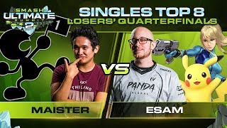 Maister vs ESAM  Singles Losers Quarterfinals  Ultimate Summit 2  Game amp Watch vs ZSS Pikachu [upl. by Mellar]