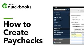 How to Create Paychecks with QuickBooks Desktop [upl. by Nomor384]