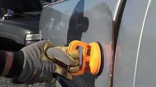 Fix a dent quick cheap and easy TESTING THE CHEAPEST DENT PULLER ON AMAZON [upl. by Maryellen]