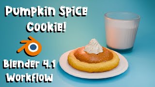 Pumpkin Spice Cookie  Blender 41 Workflow Speed Sculpt Blender3D blenderartist pumpkinspice [upl. by Anitnahs]