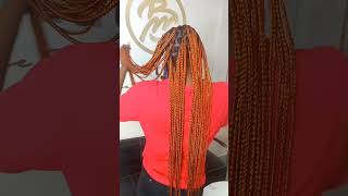 long knotless braids hairstyle naturalhair braids protectivestyles hairtutorial [upl. by Glassco143]