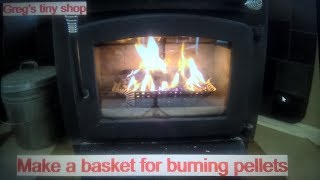 How to make a basket for burning pellets in a wood stove [upl. by Cacilia]