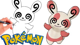 How To Draw SPINDA POKEMON 327  Generation 3 [upl. by Nylodnew]