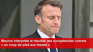 Macron interprète le résultat des européennes comme « un coup de pied aux fesses » [upl. by Aihtebat]