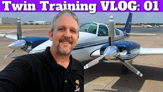 Multi Engine Flight Training  Flying a Baron VLOG 01 [upl. by Ahslek]