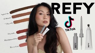 Refy Lip Sculpt Liner and Setter and Lip Gloss Review WEAR TEST [upl. by Karlan319]