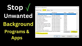 How do I stop programs from running in the background on Windows 10 [upl. by Novihs125]