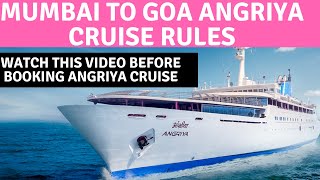 What is the price of Angriya cruise from Mumbai to Goa What is the cost of cruise from Goa [upl. by Yzdnil]