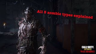 COD WW2 Nazi Zombies all zombie types in the final reich explained [upl. by Naols]