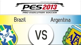 TTB PES 2013 Brazil Vs Argentina  Playthrough Commentary Superstar Difficulty [upl. by Patrizia914]