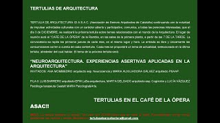 20201203 06 TERTULIA NEUROARQUITECTURA [upl. by Harol744]